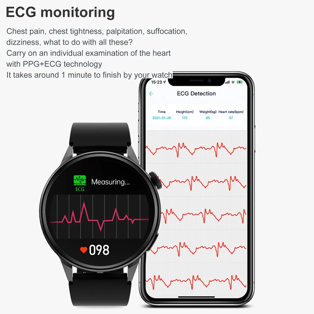 ❁♦☋2022 New NFC Smart Watch Men Smart Bluetooth Call Sport GPS Track Smartwatch Women Heart Rate ECG PPG Smartwatch For