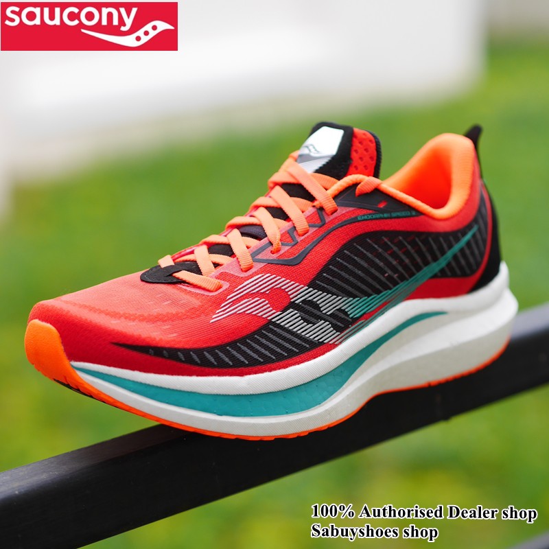 [✨มีของแถม] Saucony รุ่น Endorphin Speed 2 men S20688-20 รองเท้าวิ่งซ้อม สี Scarlet/ black ของเเท้ 1