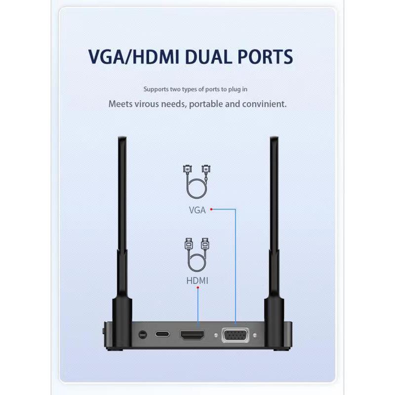 Wireless HDMI Transmitter and Receiver Kits, Full HD 4K@30Hz 5GHz 164ft Wireless Display Dongle, Plug and Play for Strea #7
