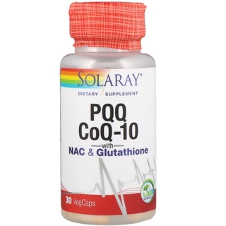 Solaray, PQQ, CoQ-10 with NAC &amp; Glutathione, 30 VegCaps