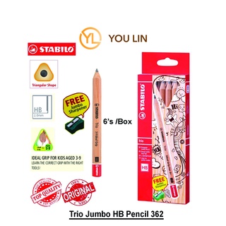 Stabilo 362 HB6P1 Trio Jumbo HB ดินสอ