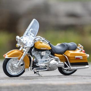 Maisto 1:18 1999 FLHR Road King รถหล่อแบบคงที่โมเดลรถจักรยานยนต์ของเล่นงานอดิเรกของสะสม