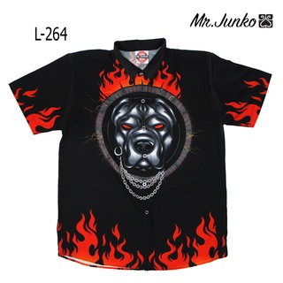 ⚡ ส่งฟรี⚡เสื้อเชิ้ต งานต่อลาย Mr-Junko ผ้าซาติน นิ่มใส่สบายไม่ร้อน L-264