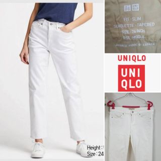 กางเกงยูนิโคล่Womenยีนต์ Uniqlo Slim Fit 💯💯สีขาว/ดำ/ยีนต์เข้ม.สวมใส่สบายเปลี่ยนชีวิตประจำวันของคุณไม่ให้จำเจ..