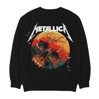 Metallica - พืชลูกฟูก | เพลง CREWNECK | เสื้อกันหนาว BAND | Unisex | Merch เครื่องดนตรี | โลหะหนัก