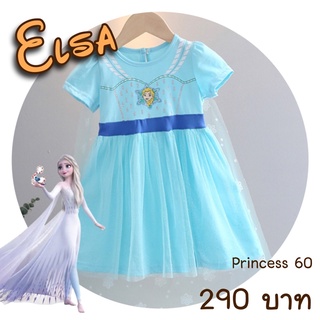 ใหม่ !!! ชุดเจ้าหญิง เอลซ่า (60) มีผ้ามุ้งข้างหลัง
