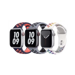 สาย แอปเปิ้ลวอช ซิลิโคน สำหรับ Apple Watch คุณภาพดี สำหรับ apple watch Size 38/40/42/44/41/45 Series 7/6/5/4/3/2/1 SE