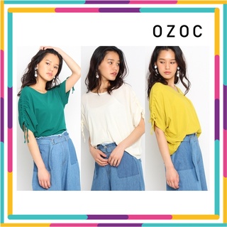 🍭Ozoc  blouse เสื้อผ้ายืดเนื้อนิ่มๆ ทรงค้างคาว Oversize ใส่หลวมๆ ใส่ได้ 2 ด้า