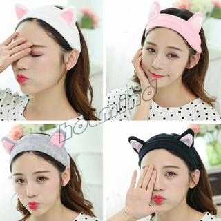 HotMind ที่คาดผมมล้างหน้า ที่คาดผมแต่งหน้า ที่คาดผมน่ารัก ยางรัดผมหูแมว Korean cat ear headband