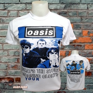 เสื้อวง OASIS วงร็อค ไม่มีตะเข็บข้าง คอฟิต ป้ายUS เสื้อทัวร์ เสื้อวินเทจ วงร็อคต่างประเทศ เสื้อยืดคอกลมผ้าฝ้าย