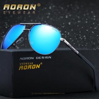 แว่นตากันแดดสำหรับผู้ชาย AORON Retro Polarized UV 400