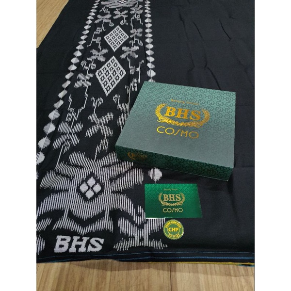 Hitam Cosmo GOLD BHS SARUNG PLAIN BLACK TUMPAL FLOWER (CHP/PPH)