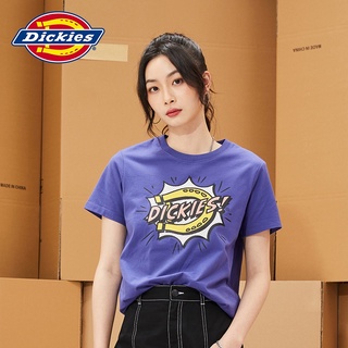 เสื้อยืด พิมพ์ลายกราฟฟิติ Dickies แฟชั่นฤดูใบไม้ผลิ และฤดูร้อน สําหรับผู้หญิง 010304ยืด.สบาย.รัก