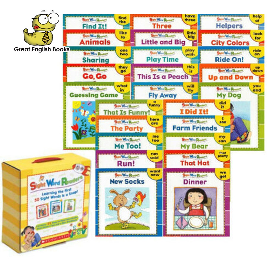 พร้อมส่ง Scholastic Sight Word Readers Box Set Learning First 50 Sight Words (25 Books)