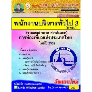 สอบพนักงานบริหารทั่วไป  3 (งานเอกสารภาษาต่างประเทศ) ททท. ออกใหม่ปี 2562