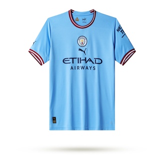 เสื้อกีฬาแขนสั้น ลายทีมฟุตบอล Manchester City 2022-23 ชุดเหย้า สําหรับผู้ชาย