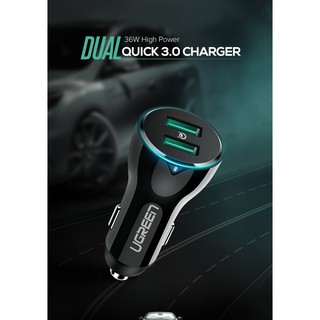 UGREEN (40726) Car Charger Dual QC3.0 Ports Fast Charger