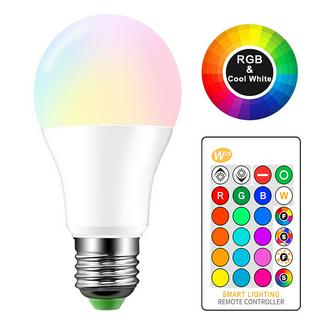 Keso หลอดไฟ led 9W15W RGBW โคมไฟ E27 เปลี่ยนสีได้ 16 หลอด ด้วยรีโมทคอนโทรล