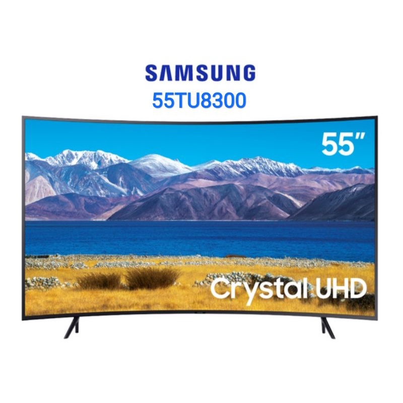 SAMSUNG สมาร์ททีวี Curved (จอโค้ง) Crystal UHD 4K TV รุ่น 55TU8300 55" ประกันศูนย์ 1 ปี | NETFLIX, Disney+ Hotstar,VIU