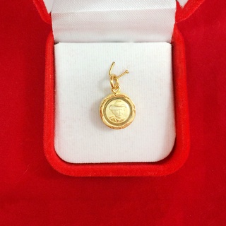 จี้เสด็จพ่อ ร.5 ทรงกลม เคลือบทองคุณภาพสูง 3 ไมครอน ขนาด1.3X1.3 cm ใส่ได้กับสร้อยทุกแบบ ทองชุบ ทองไมครอน ทองหุ้ม