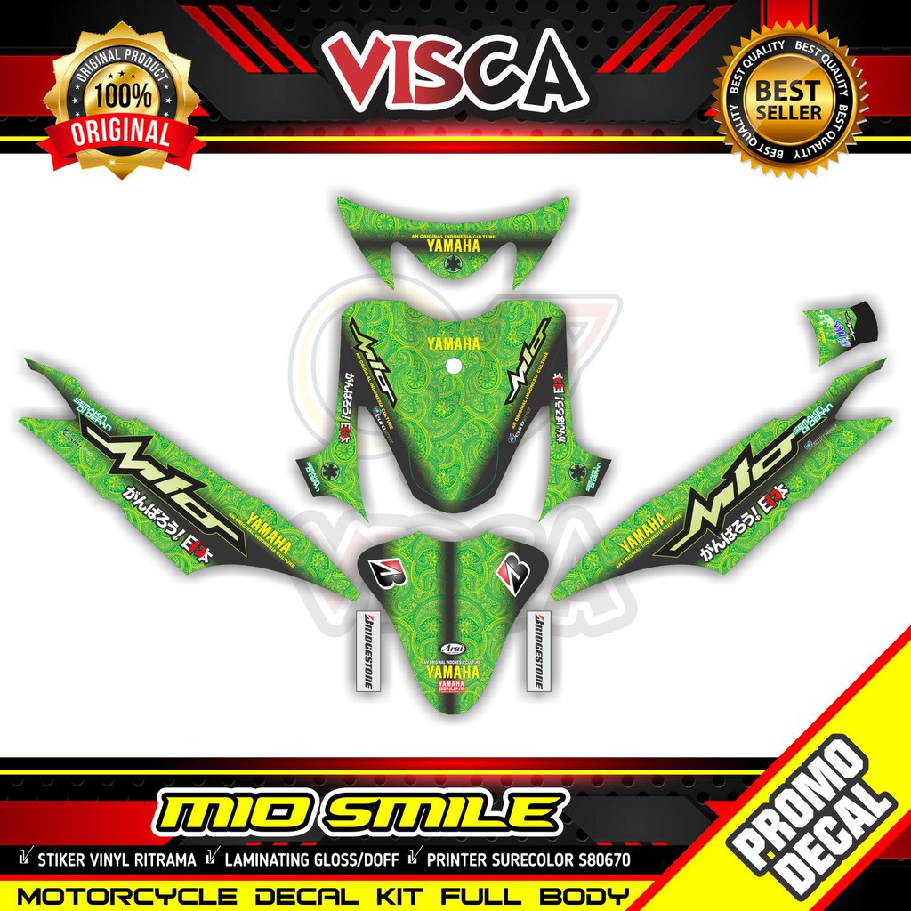 รูปลอก Mio Smile Full Body สติกเกอร์ Mio Smile Full Body Striping Mio Smile Variation Decal โฮโลแกรม