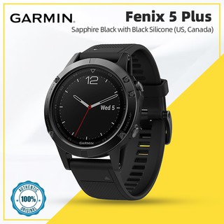 Garmin Fenix 5 Plus Sapphire Black with Black Silicone (US, Canada)