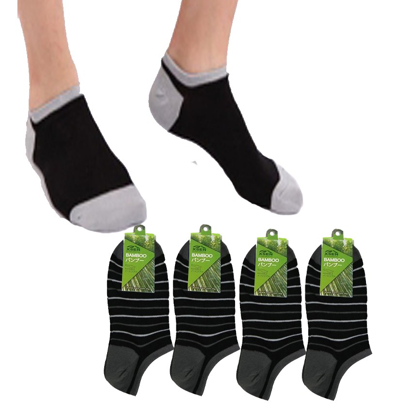 ถุงเท้าลดกลิ่นเท้า ถุงเท้าทำงาน bamboo socks แพ็ค 12 คู่ ถุงเท้าใยไผ่ลดกลิ่นเท้าได้อย่างดี