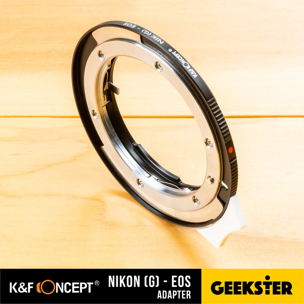 K&F เมาท์แปลง Nikon (G) - EOS EF มีก้านปรับรูรับแสง Lens Adapter ( Nik-EOS / KF )