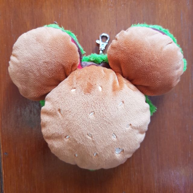 Tokyo disneyland Mickey Burger plush cross coin purse bag and cardholder กระเป๋าดิสนีย์แลนด์