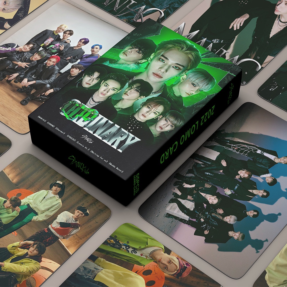 55 ชิ้น Stray Kids อัลบั้มการ์ด Lomo Kpop Photocards โปสการ์ด ODINARY Series