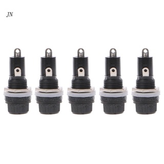 Jn อุปกรณ์เมาท์ขาตั้งฟิวส์ 5x20 มม. 10A 250V สําหรับฟิวส์แก้ว 5 ชิ้น