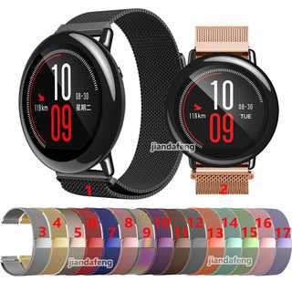 สายนาฬิกาข้อมือ สเตนเลส สไตล์มิลาน สําหรับ Huami Amazfit Pace A1602