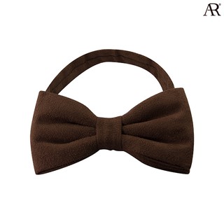 ANGELINO RUFOLO Bow Tie(โบว์หูกระต่าย) หนังกลับคุณภาพเยี่ยม ดีไซน์ Plain สีน้ำตาล