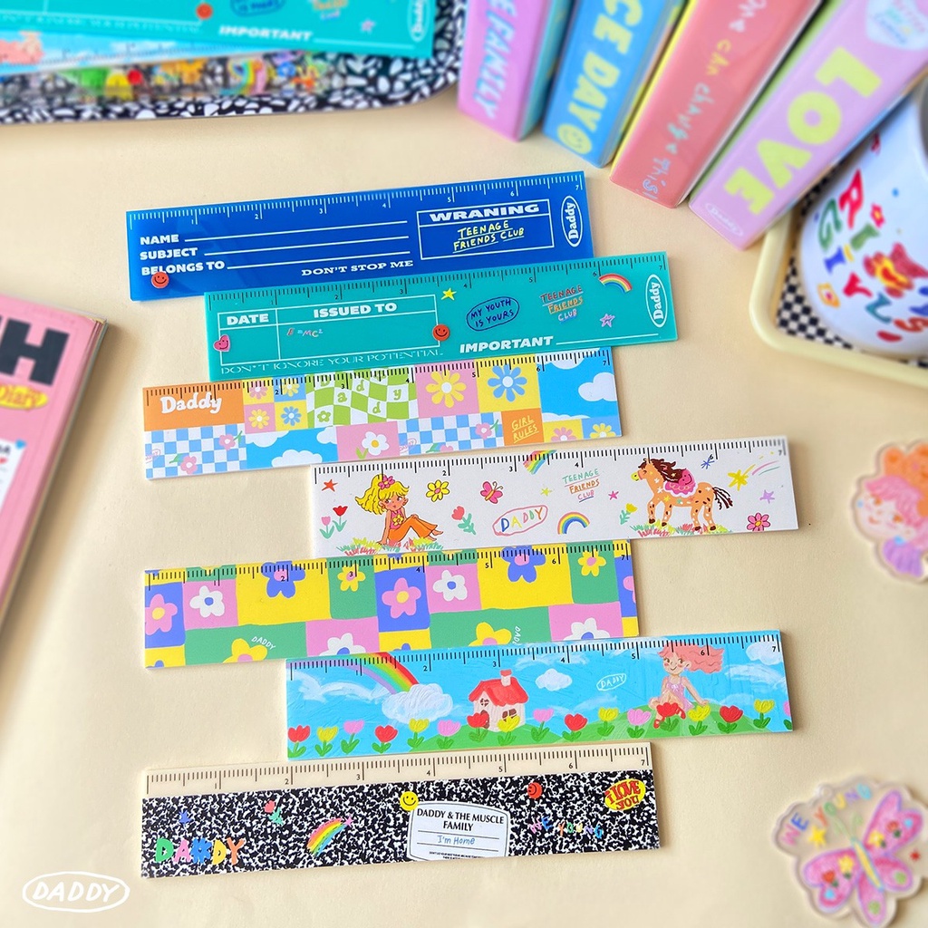 DADDY | Ruler ไม้บรรทัด สุดน่ารัก 7 ลายใหม่ล่าสุด ไม่ซ้ำใคร