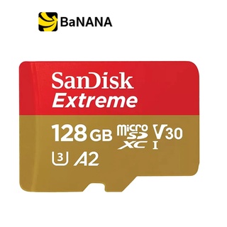 การ์ดหน่วยความจำ SanDisk Extreme microSDXC 128GB V30 U3 C10 A2 190MB/s R 90MB/s W Gaming (SDSQXAA-128G-GN6GN) by Banana IT