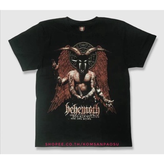 คอตต้อนคอกลม❁▩♞เสื้อวง behemoth เสื้อวงร็อค behemoth 📌ป้าย rock yeah 📌S-5XL