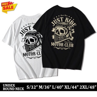 เสื้อยืดคอกลม Cotton 100% สกรีนลาย RACER MOTOR CLUB (แขนสั้น)