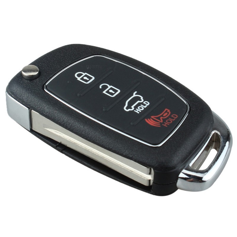 For HYUNDAI ix45 Santa Fe 2013-2014 Flip Key Shell Remote Key Case Fob 4 Buttons