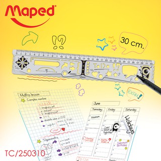 Maped (มาเพ็ด) ไม้บรรทัดอเนกประสงศ์ STUDY รหัส TC/250310 ,  TC/250210