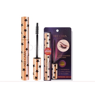 NEE CARA MASCARA 3D FIBER LASHES นีคาร่า มาสคาร่า มาสคาร่าปัดขนตา ที่ปัดขนตา กันน้ำ