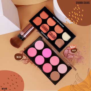 sivanna ultra blush palette HF 319 ซีเวนน่า บลัชออนพาเลท เนื้อแมทและชิมเมอร์ พาเลตสุดคุ้ม บลัชออน 6 สี + เฉดดิ้ง + ไฮไลท