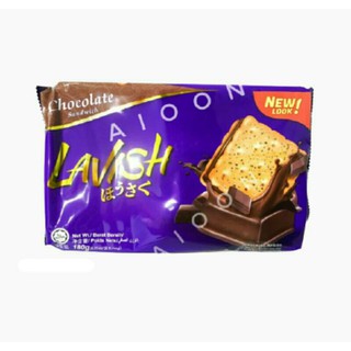 Lavish Crackers &amp; Sandwich...แครกเกอร์แซนวิชด์สอดไส้ช็อคโกแลต...1 ห่อ (180 กรัม)