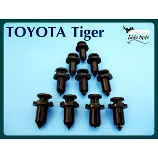 TOYOTA TIGER BUMPER CLIPS SET "BLACK" (10 PCS)  // กิ๊บล็อค กิ๊บกันชน พลาสติก สีดำ (10 ชิ้น) สินค้าคุณภาพดี