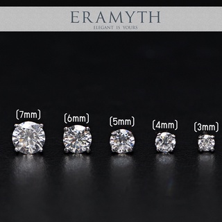 ต่างหู เงินแท้ 92.5 งานฝังเตยเพชรสวิส CZ เม็ดเดียว Eramyth Jewelry สินค้ามาตรฐานส่งออก