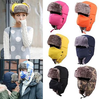 Men ฤดูหนาว Warm Trapper Ear Flap หมวก Ushanka พร้อมป้องกันลม