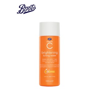 BOOTS VITAMIN C บู๊ทส์ วิตามิน ซี ไบรท์เทนนิ่ง โทนนิ่ง วอเตอร์ 100 มล.