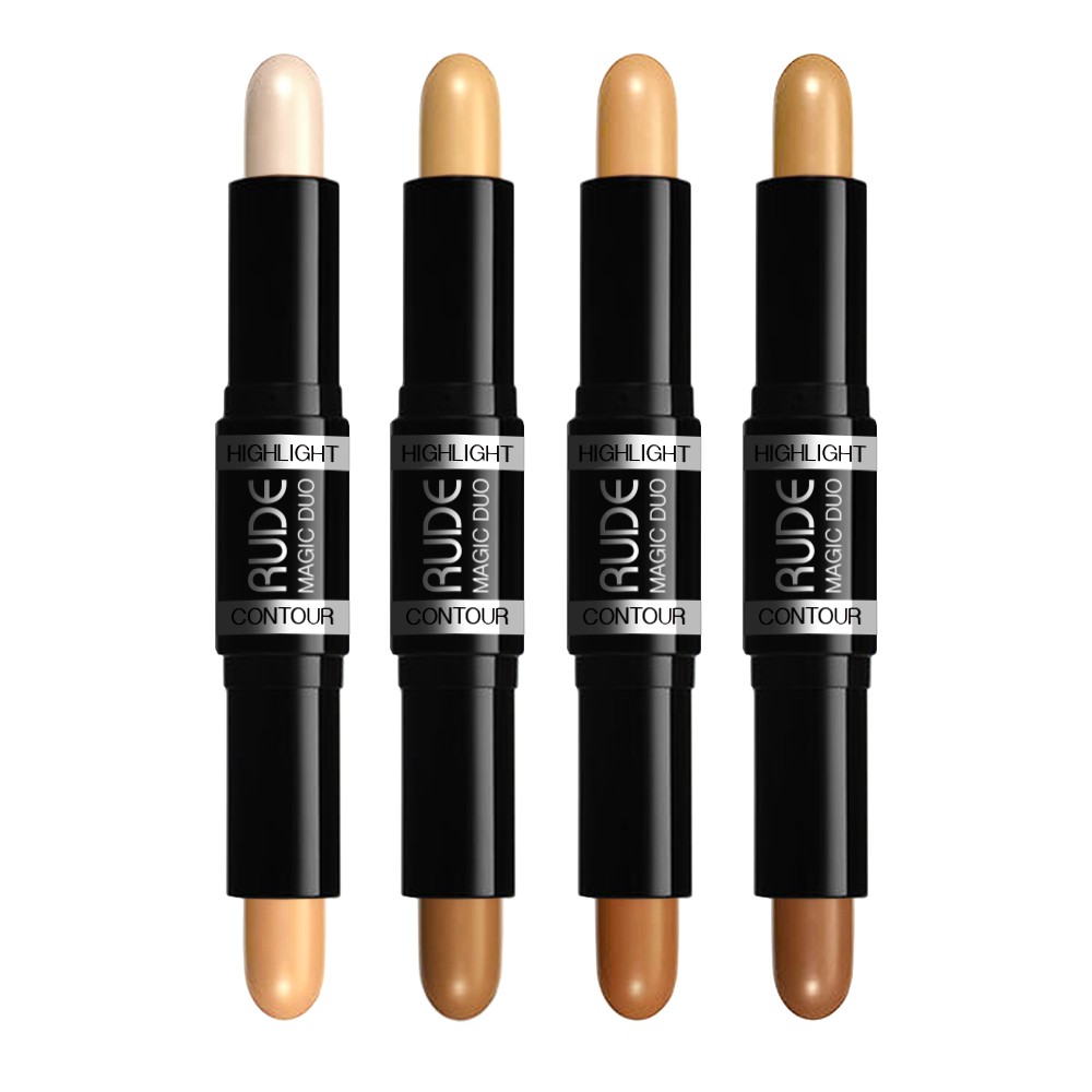 Rude Cosmetics Magic Duo Highlight & Contour ไฮไลท์คอนทัวร์สติคแบบ 2 หัว KORIICO