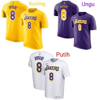 La Los Angeles Lakers No. เสื้อยืด ลายบาสเก็ตบอล 8 Kobe Bryant Icon Edition