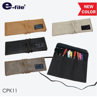 กระเป๋าดินสอหนัง มีสายรัด wrap pouch CPK11 e-file อีไฟล์