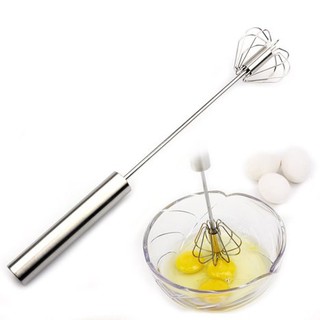 ที่ตีไข่ ตีฟอง ผสมอาหารแบบกดหมุน สแตนเลส 25 cm.(10 นิ้ว)